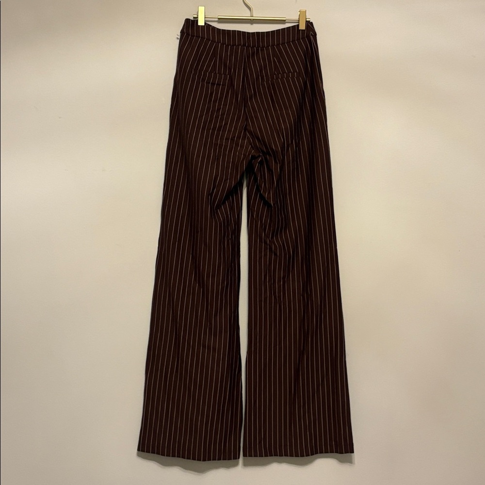 N by NAKED WARDROBE BROWN PINSTRIPE PANTS- size medium - Picture 3 of 7